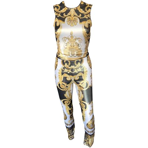 versace two piece legging set